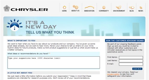 Chrysler Listens